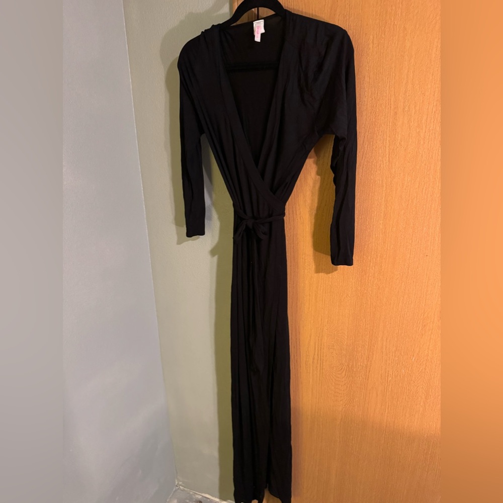 Black wrap dress
